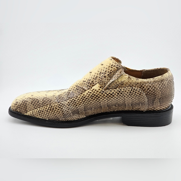 Genuine Python Snake Skin Shoes Giorgio Brutini Slip-On Dress Loafers Men 7M Rad - Picture 3 of 14